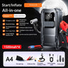 Yalvenix 12V Car Starter With Air Compressor, Portable Car Battery Booster Pack, Emergency Battery Box Auto Tire Inflator All-in-One
